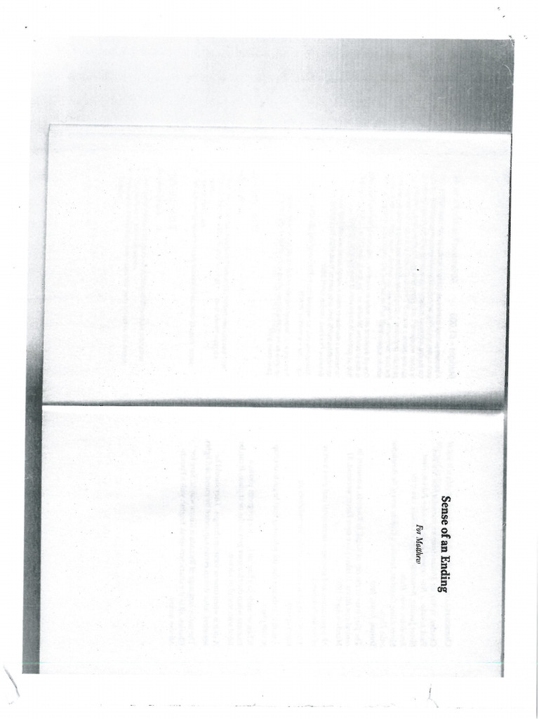 Understanding The Sense Of An Ending