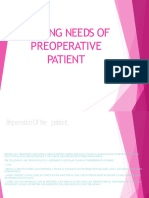Meeting Needs of Preoperative Patient