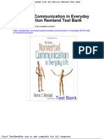 Nonverbal Communication in Everyday Life 4th Edition Remland Test Bank