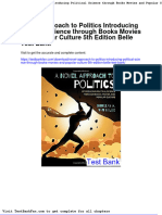 Novel Approach To Politics Introducing Political Science Through Books Movies and Popular Culture 5th Edition Belle Test Bank