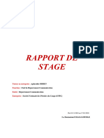 Rapport de Stage - Communication