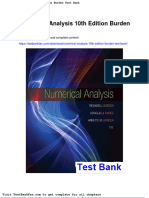 Numerical Analysis 10th Edition Burden Test Bank