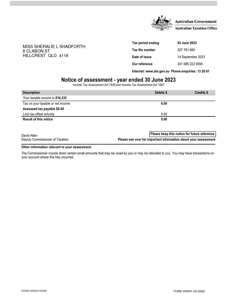 Difference Between Tax Assessment And Notice Of Assessment
