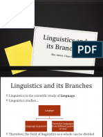 Linguistics and Its Branches