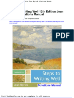 Steps To Writing Well 12th Edition Jean Wyrick Solutions Manual