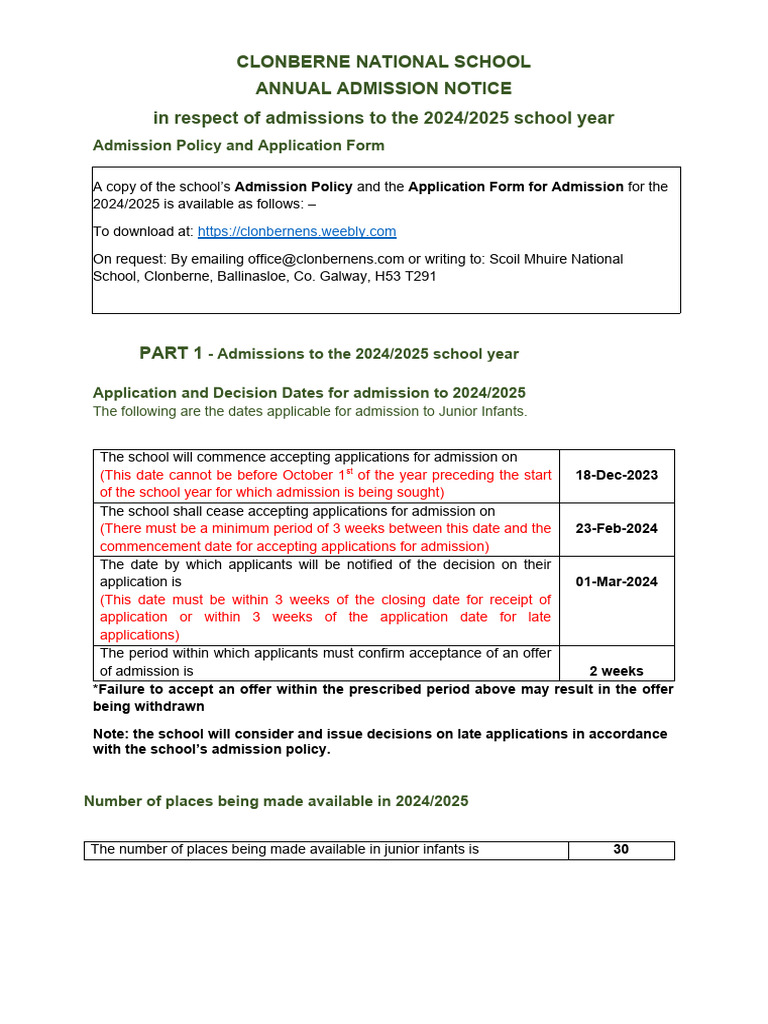 NATIONAL UNIVERSITY ADMISSION NOTICE 2024 25 visual data 4
