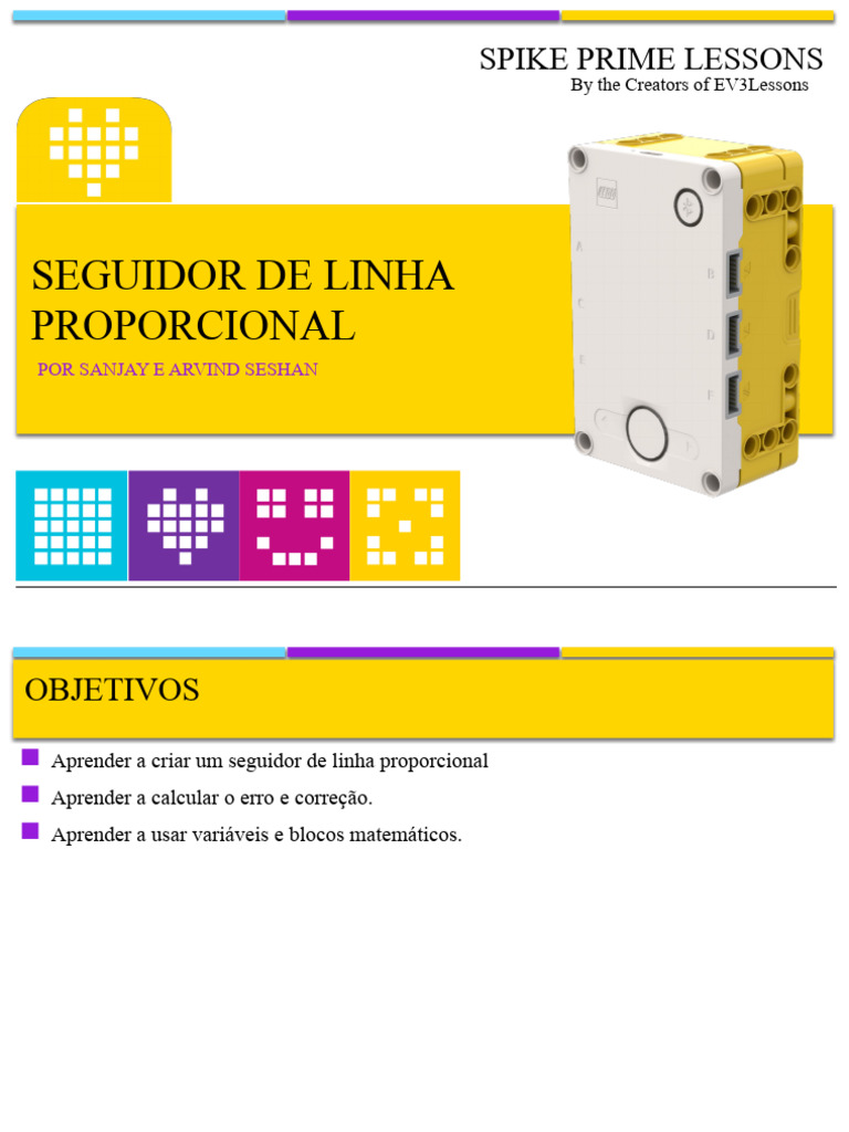 Seguidor de Linha Proporcional SPIKE Prime | PDF | Robô | Robótica
