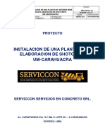 Memoria Descriptiva - Planta Shotcrete Carahuacra