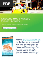 Download Leveraging Inbound Marketing for Lead Generation by Cisco Partner Marketing Accelerate SN69342520 doc pdf