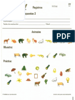 WISC-IV. Cuadernillo de Respuestas 2. Registros (Animales)