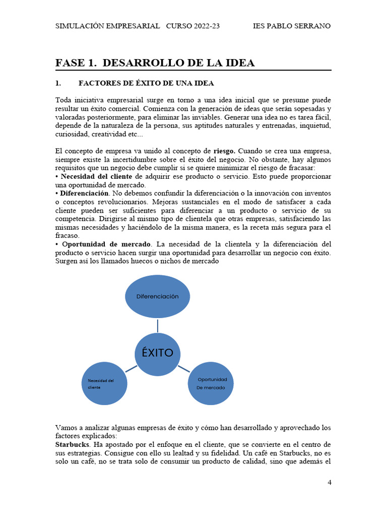 Factores Clave para el Éxito Empresarial | PDF | Iniciativa empresarial ...