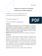 Las funciones didácticas en la enseñanza de la Matemática