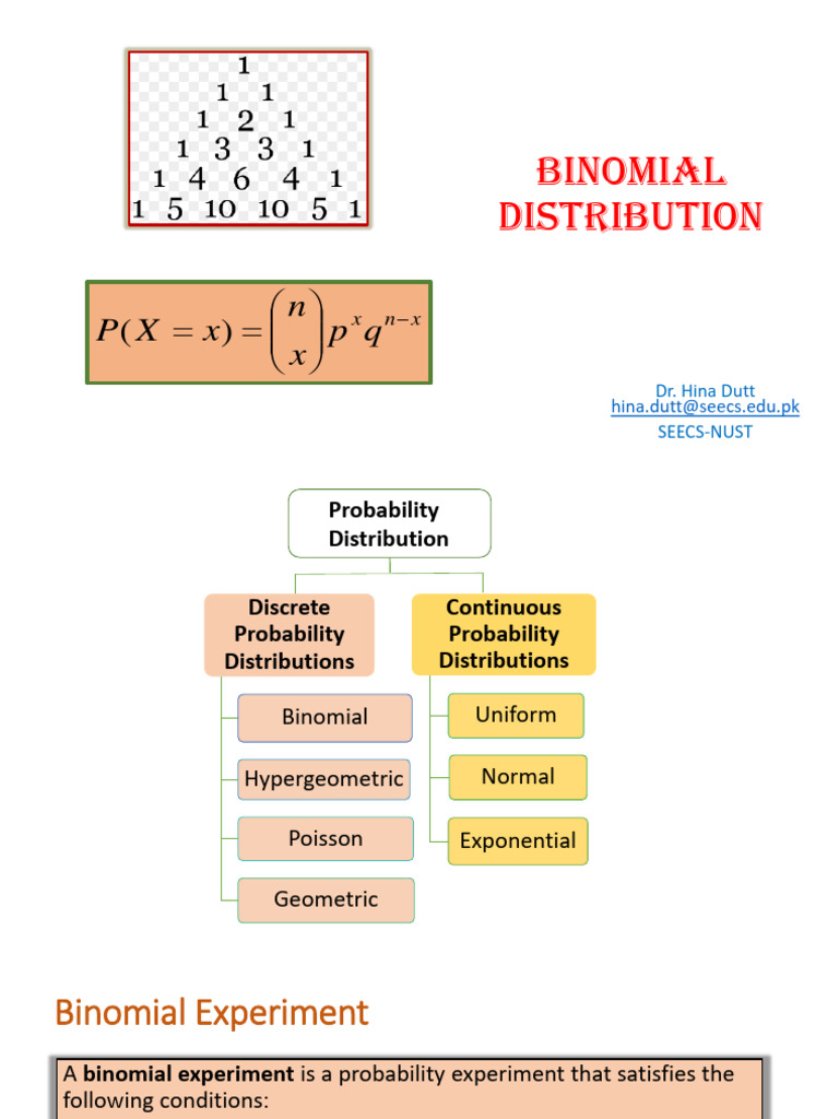 Binomial Distribution Guide | PDF | Probability Distribution | Odds