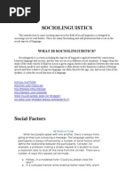 Lecture Notes on Sociolinguistics