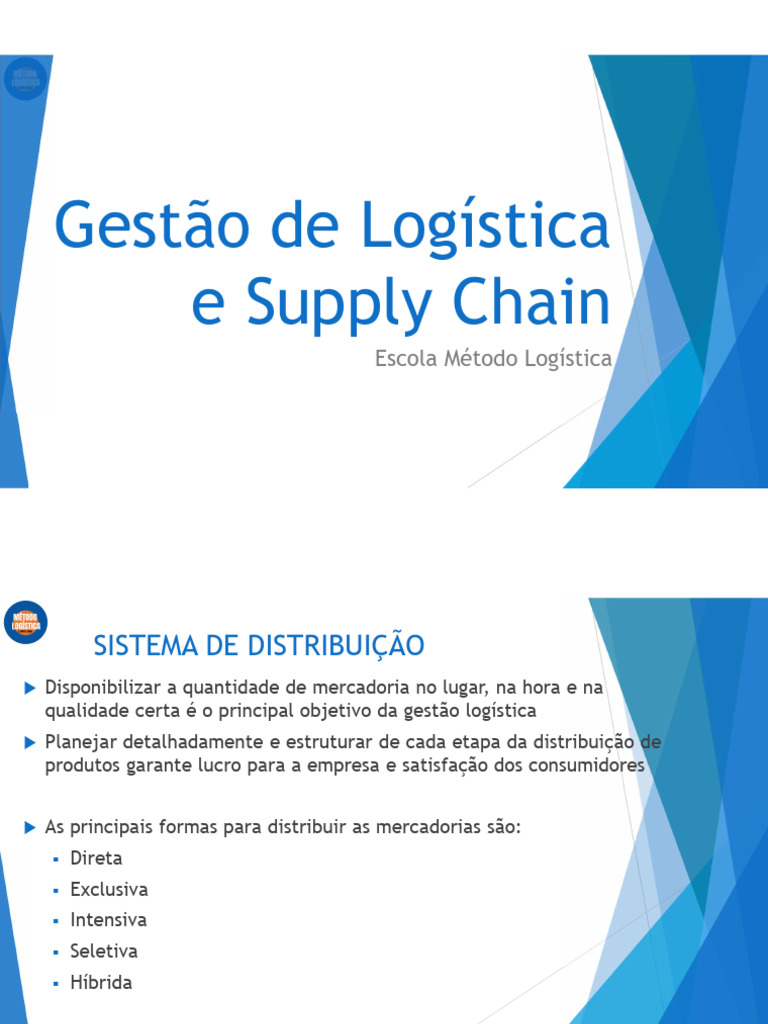 Gestão Eficiente de Logística e Distribuição | PDF | Logística | Cadeia ...