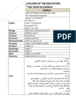 2nd Year Send-Syllabus