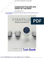 Strategic Management Concepts and Cases 1st Edition Ali Test Bank