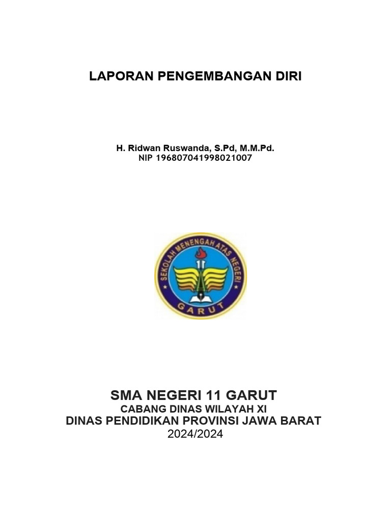 Laporan Pengembangan Diri Pendidik 2024 | PDF | Karier & Perkembangan