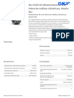 SKF NU 2320 ECJRodamiento de Una Hilera de Rodillos Cilíndricos, Diseño NU Specification