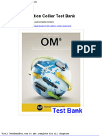 Om 6th Edition Collier Test Bank