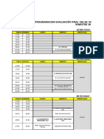 Programación de Evaluaciones Finales - Semestre 2021-II