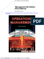 Operations Management 8th Edition Alistair Solutions Manual