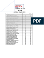 Resultados Eta 21 1ra Seleccion Secundaria