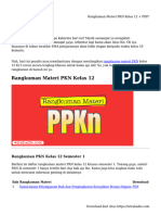 Rangkuman Materi PKN Kelas 12 + PDF!