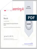 Manish: Natural Language Processing With Attention Models