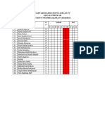 Daftar Hadir Siswa Kelas IV