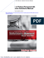 Supervision of Police Personnel 8th Edition Iannone Solutions Manual