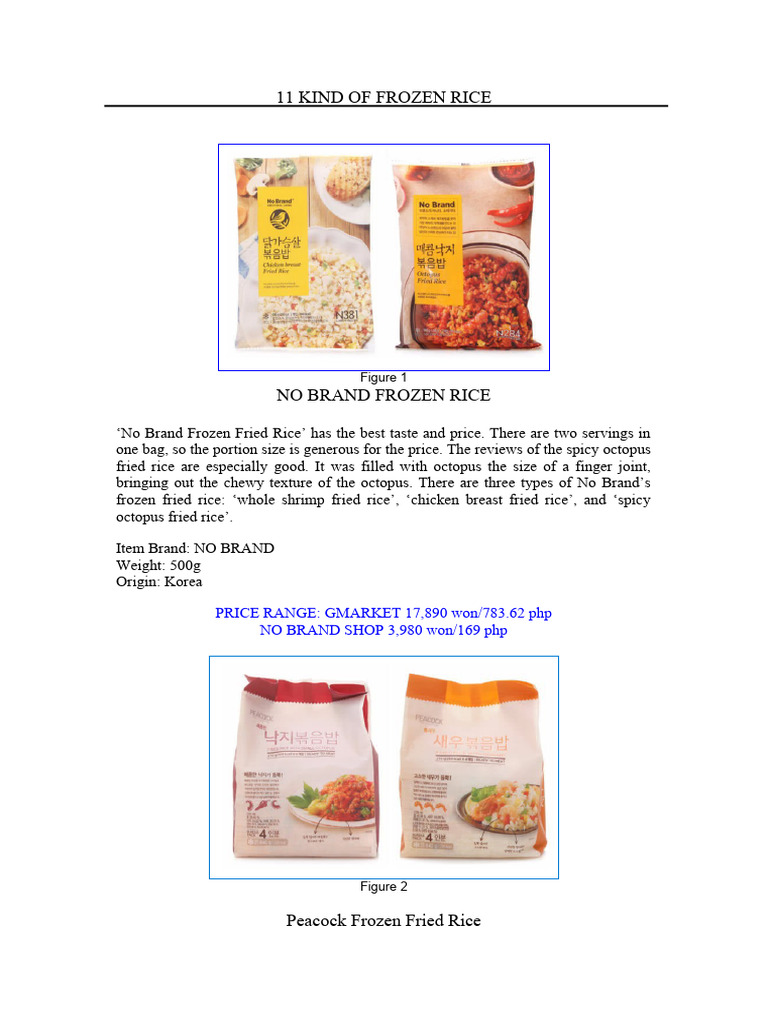 Best Frozen Fried Rice Options | PDF | Korean Cuisine | Rice