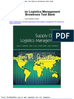 Supply Chain Logistics Management 4th Edition Browersox Test Bank