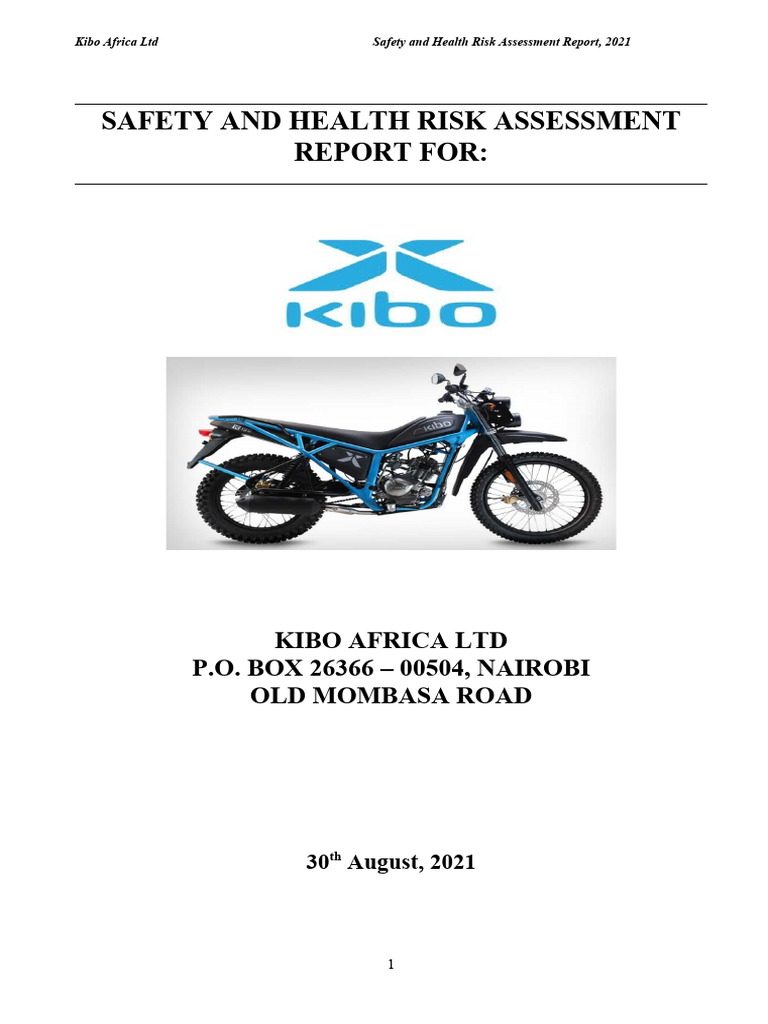 Kibo Africa Ltd Risk Assessment Report 2021 | PDF | Occupational Safety ...