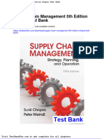 Supply Chain Management 5th Edition Chopra Test Bank