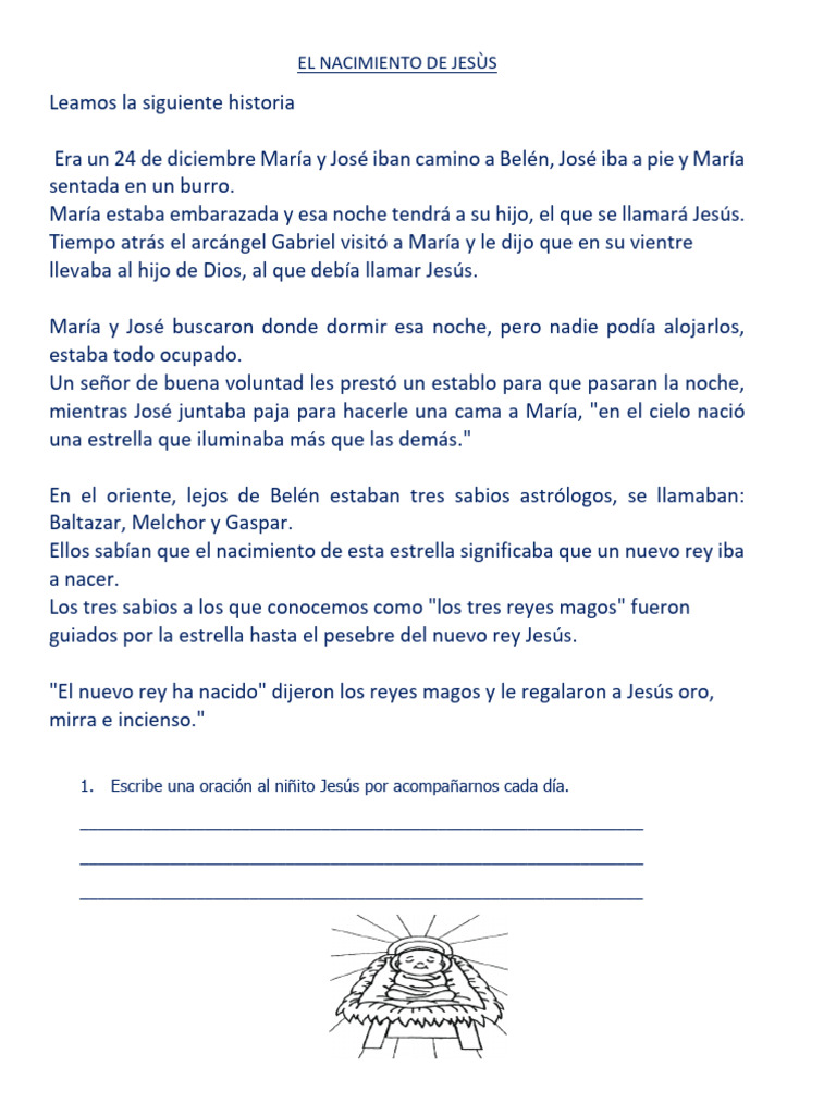 Nacimiento de Jesús: Historia para Niños | PDF | Ciencias sociales