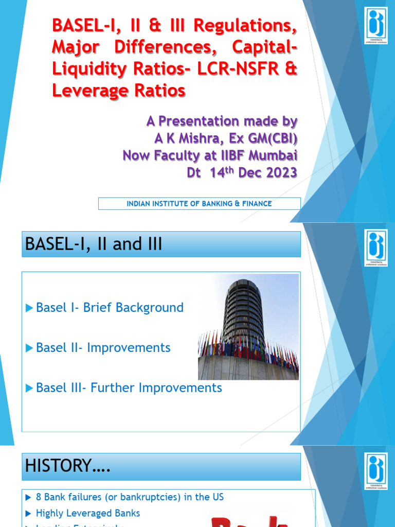1.overview of BaselI, II III Guidelines PDF Financial Risk Basel Iii