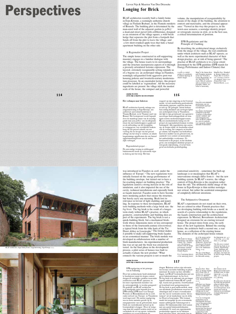 OASE 103 - 114 Longing For Brick | PDF | Architectural Elements ...