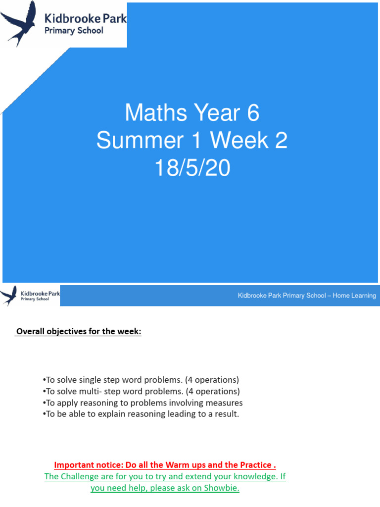 Year 6 Maths Word Problems Guide | PDF