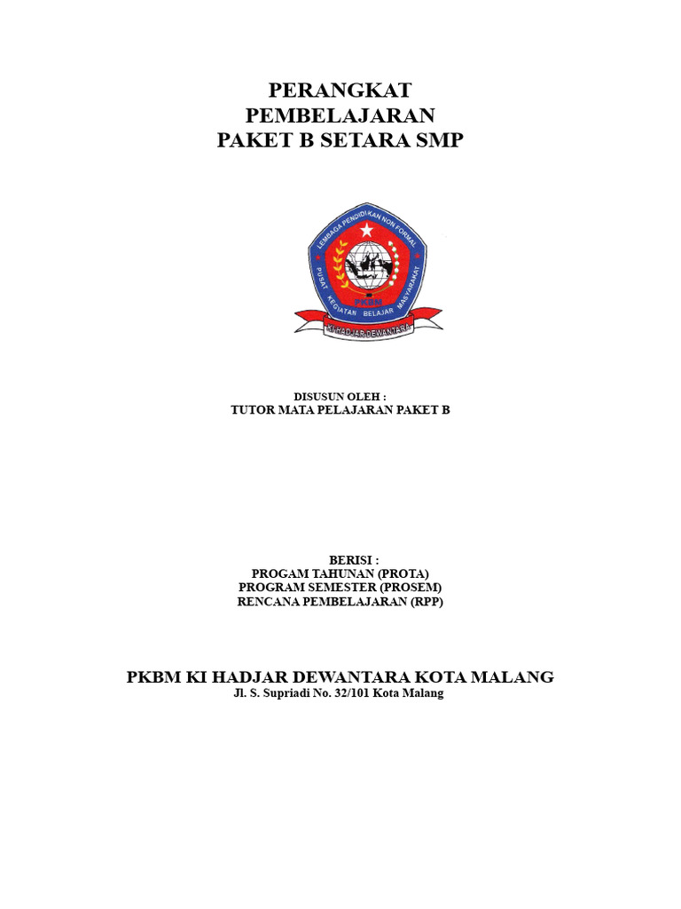 RPP Bahasa Inggris Paket B SMP 2023 | PDF | Karier & Perkembangan ...