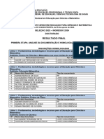 Resultado Final Homologacao Inscricoes