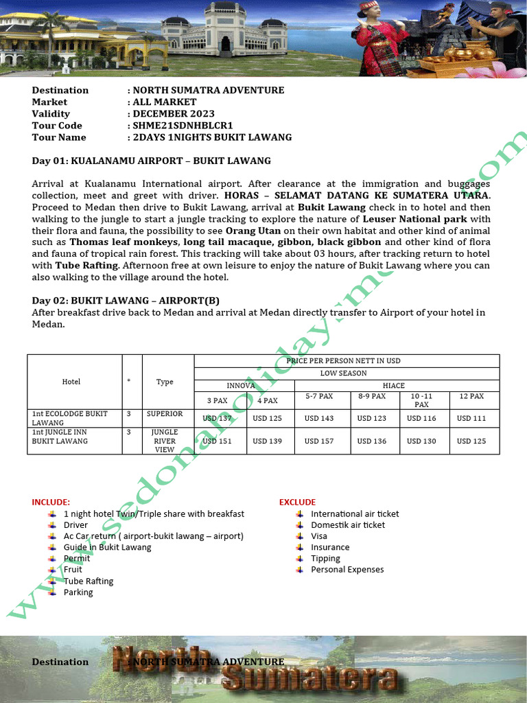 Confie Bukit Lawang | PDF