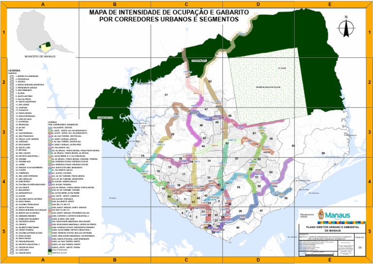 Mapa Anexo XV - Intensidade de Ocupação e Gabarito Por Corredores ...