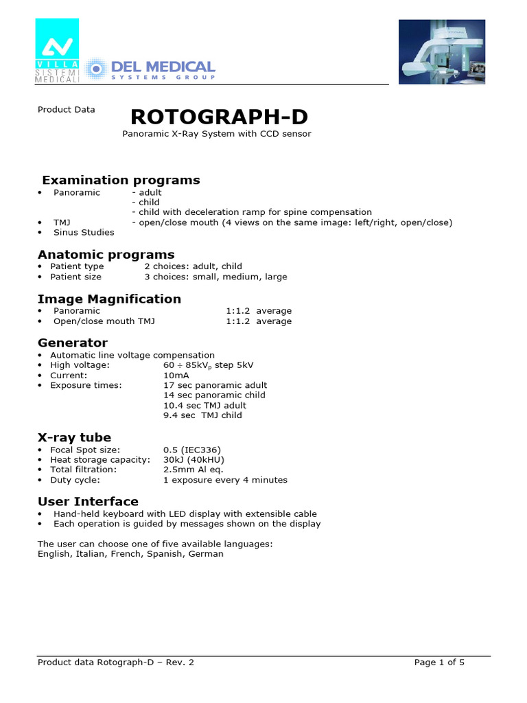 Villa Rotograph D Specifica | PDF | Flash Memory | Usb