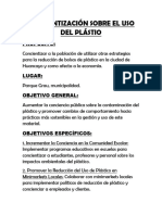 Concientización Sobre El Uso Del Plástio