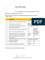 09 Intermediate II Handout 35 Unit 9 Recycling Recycling Survey