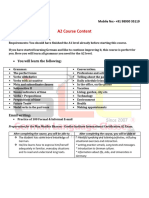 A2 Course Content GLC Syllabus