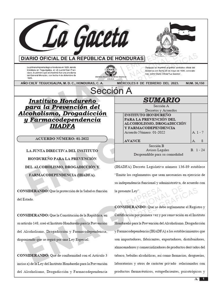 Reglamento IHADFA sobre Registro y Certificación | PDF | Farmacia ...