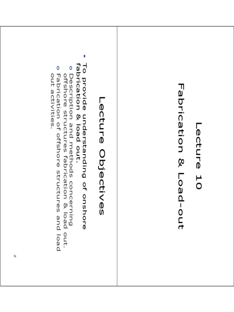 Onshore Fabrication & Load-Out Methods | PDF