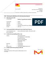 Phiếu An Toàn Hóa Chất: Sodium hypochlorite solution